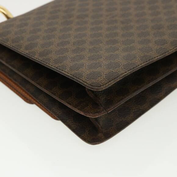 CELINE Macadam Canvas Hand Bag Pvc Leather Brown - Picture 16 of 16